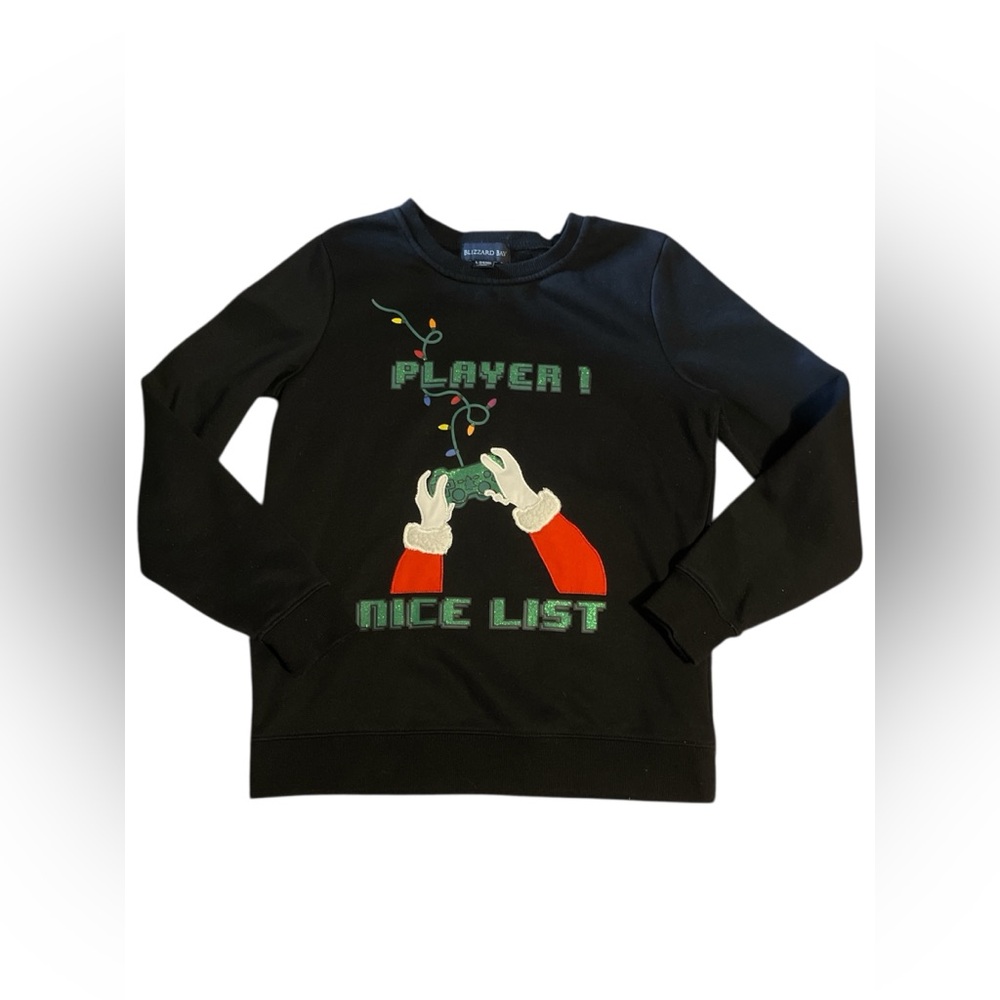 Boy’s Black Gamer Holiday Sweatshirt